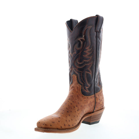 Abilene Boots 9250 Womens Brown Leather Slip On Western Boots