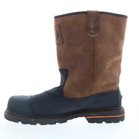 Hoss K Tough Wellington Composite Toe Mens Brown Extra Wide Work Boots