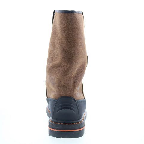 Hoss K Tough Wellington Composite Toe Mens Brown Extra Wide Work Boots