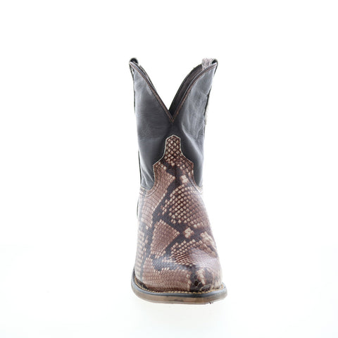 Abilene Boots 9297 Womens Brown Leather Slip On Western Boots