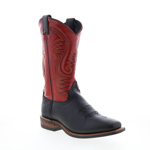 Abilene Boots 9317 Womens Red Leather Slip On Western Boots
