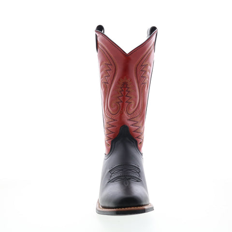 Abilene Boots 9317 Womens Red Leather Slip On Western Boots