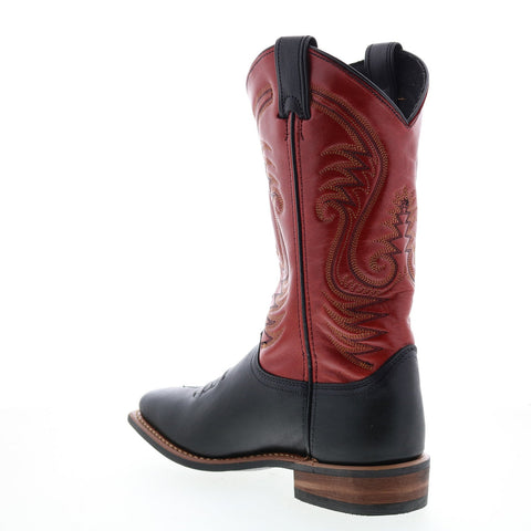 Abilene Boots 9317 Womens Red Leather Slip On Western Boots