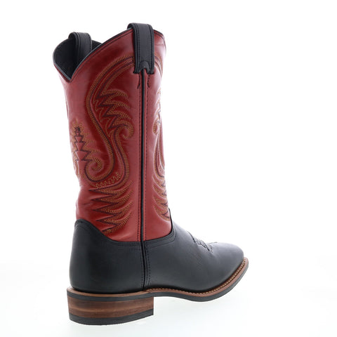 Abilene Boots 9317 Womens Red Leather Slip On Western Boots