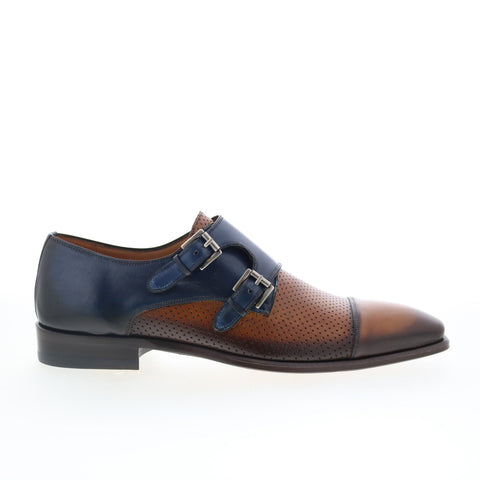 Mezlan Saber Blue Leather 9420 Mens Brown Loafers & Slip Ons Casual Shoes