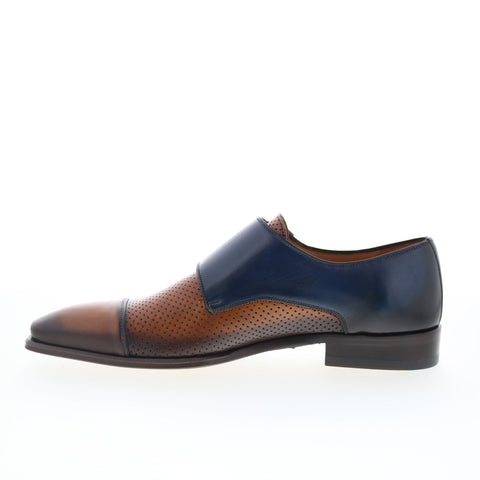 Mezlan Saber Blue Leather 9420 Mens Brown Loafers & Slip Ons Casual Shoes