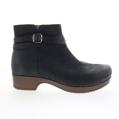 Dansko Brook 9437-107800 Womens Black Leather Zipper Ankle & Booties Boots