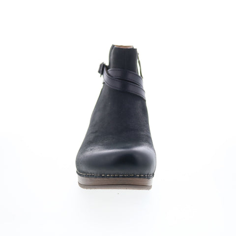 Dansko Brook 9437-107800 Womens Black Leather Zipper Ankle & Booties Boots