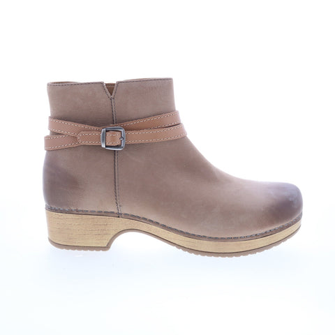 Dansko Brook 9437-161600 Womens Brown Leather Zipper Casual Dress Boots