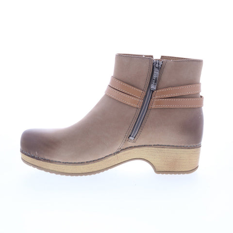 Dansko Brook 9437-161600 Womens Brown Leather Zipper Casual Dress Boots
