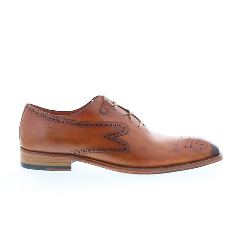 Mezlan Malcom Blucher Plain Toe 9492 Mens Brown Leather Oxfords Casual Shoes