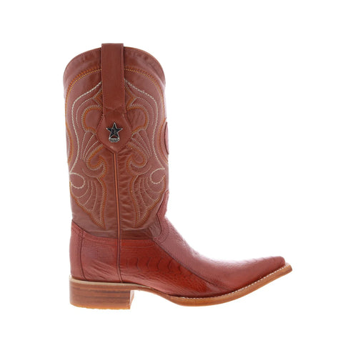 Los Altos Ostrich Leg Boots XXX-Toe Mens Brown Wide Cowboy Western Boots
