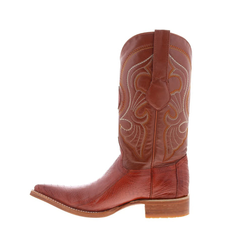Los Altos Ostrich Leg Boots XXX-Toe Mens Brown Wide Cowboy Western Boots