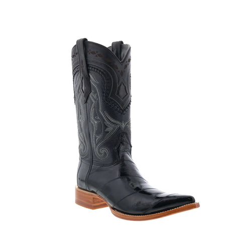 Los Altos EEL Boots XXX-Toe 950805 Mens Black Wide Cowboy Western Boots