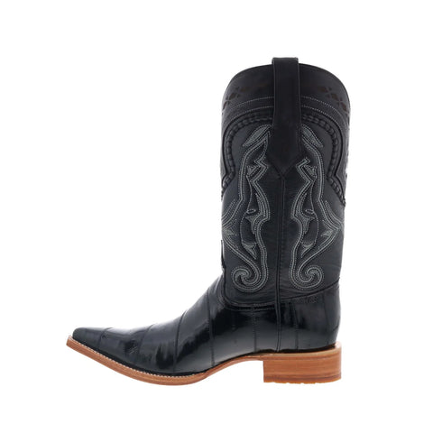 Los Altos EEL Boots XXX-Toe 950805 Mens Black Wide Cowboy Western Boots