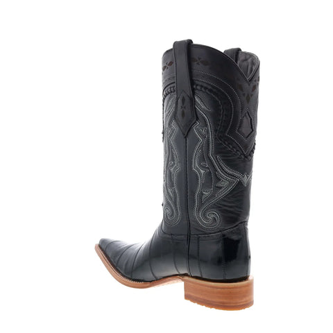 Los Altos EEL Boots XXX-Toe 950805 Mens Black Wide Cowboy Western Boots