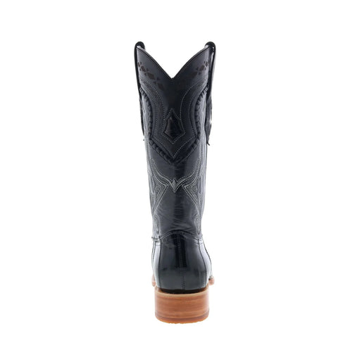 Los Altos EEL Boots XXX-Toe 950805 Mens Black Wide Cowboy Western Boots
