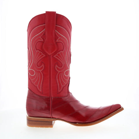 Los Altos EEL Boots XXX-Toe 950812 Mens Red Wide Cowboy Western Boots