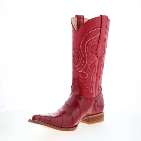 Los Altos EEL Boots XXX-Toe 950812 Mens Red Wide Cowboy Western Boots