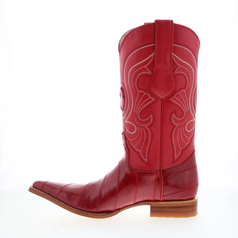Los Altos EEL Boots XXX-Toe 950812 Mens Red Wide Cowboy Western Boots