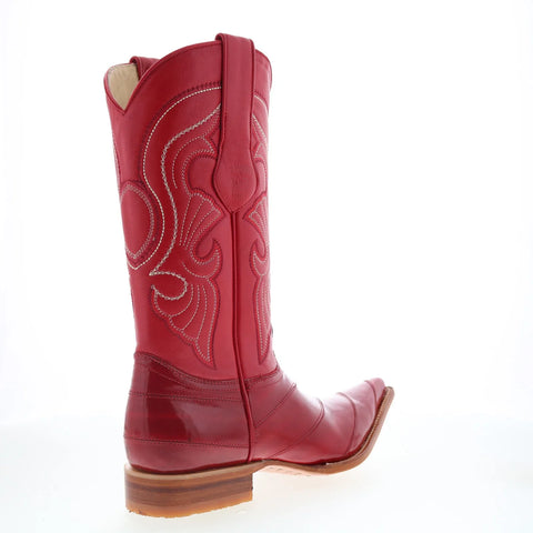 Los Altos EEL Boots XXX-Toe 950812 Mens Red Wide Cowboy Western Boots
