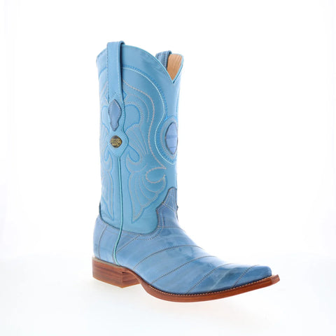 Los Altos EEL Boots XXX-Toe 950819 Mens Blue Wide Cowboy Western Boots