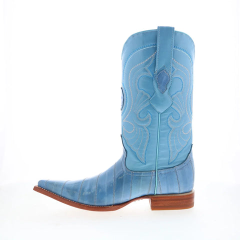 Los Altos EEL Boots XXX-Toe 950819 Mens Blue Wide Cowboy Western Boots