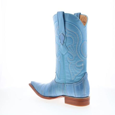 Los Altos EEL Boots XXX-Toe 950819 Mens Blue Wide Cowboy Western Boots