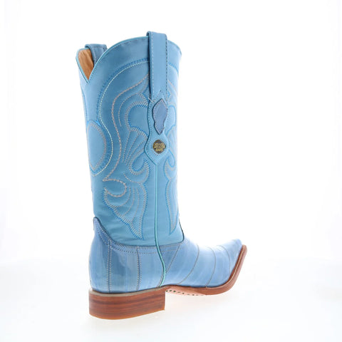 Los Altos EEL Boots XXX-Toe 950819 Mens Blue Wide Cowboy Western Boots