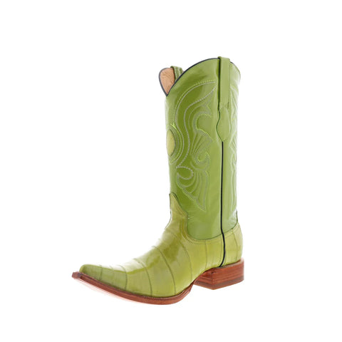 Los Altos EEL Boots XXX-Toe 950822 Mens Green Wide Cowboy Western Boots