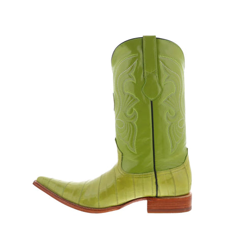 Los Altos EEL Boots XXX-Toe 950822 Mens Green Wide Cowboy Western Boots