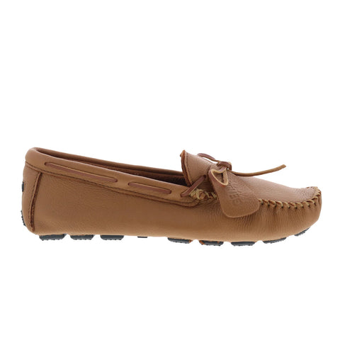 Minnetonka Moosehide Driver Mens Brown Loafers & Slip Ons Moccasin Shoes