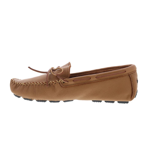 Minnetonka Moosehide Driver Mens Brown Loafers & Slip Ons Moccasin Shoes