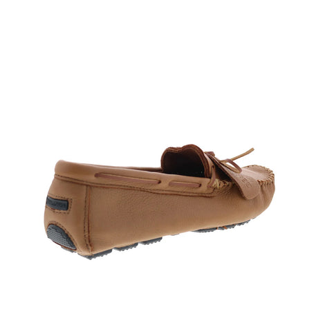 Minnetonka Moosehide Driver Mens Brown Loafers & Slip Ons Moccasin Shoes