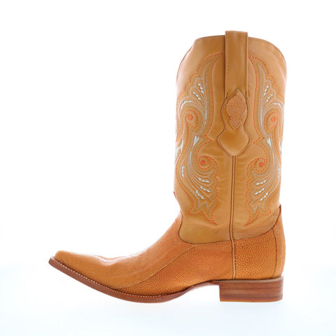 Los Altos 3X Toe Stingray Rowstone Mens Brown Wide Cowboy Western Boots