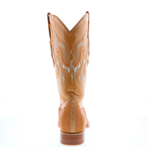 Los Altos 3X Toe Stingray Rowstone Mens Brown Wide Cowboy Western Boots