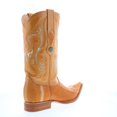 Los Altos 3X Toe Stingray Rowstone Mens Brown Wide Cowboy Western Boots