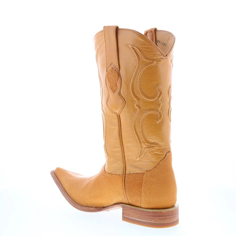 Los Altos Stingray Stone Boots XXX-Toe Mens Brown Wide Cowboy Western Boots