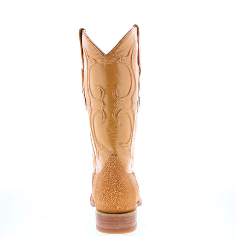 Los Altos Stingray Stone Boots XXX-Toe Mens Brown Wide Cowboy Western Boots