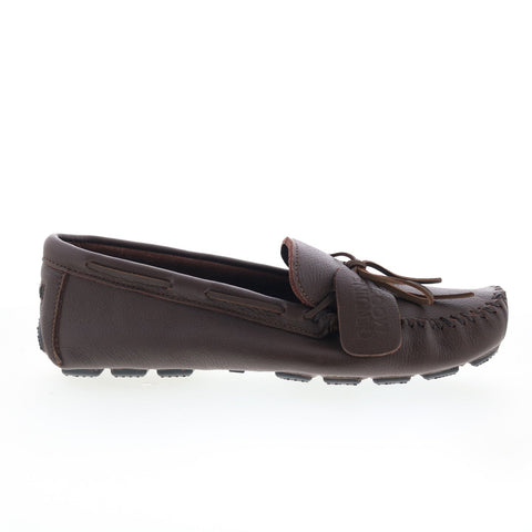 Minnetonka Moosehide Driver Mens Brown Loafers & Slip Ons Moccasin Shoes