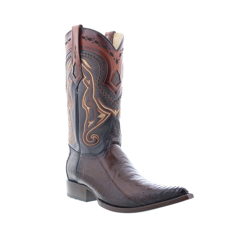 Los Altos 3X Toe Ostrich 9530316 Mens Brown Wide Cowboy Western Boots