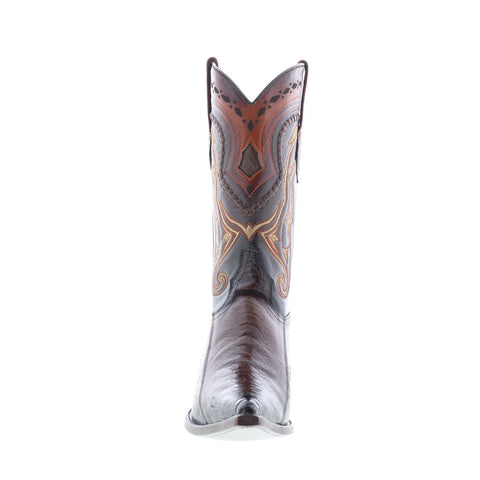Los Altos 3X Toe Ostrich 9530316 Mens Brown Wide Cowboy Western Boots