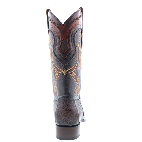 Los Altos 3X Toe Ostrich 9530316 Mens Brown Wide Cowboy Western Boots