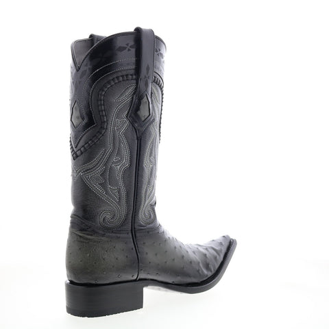Los Altos 3X Toe Ostrich 9530338 Mens Gray Wide Leather Cowboy Western Boots
