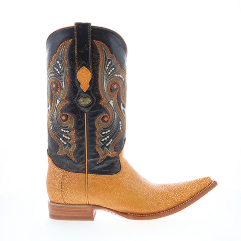 Los Altos XXX-Toe Stingray Jewel Mens Brown Wide Cowboy Western Boots