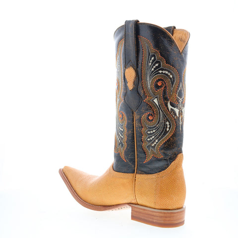 Los Altos XXX-Toe Stingray Jewel Mens Brown Wide Cowboy Western Boots