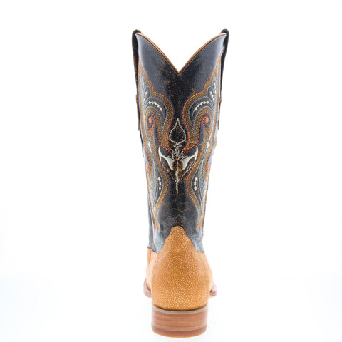 Los Altos XXX-Toe Stingray Jewel Mens Brown Wide Cowboy Western Boots
