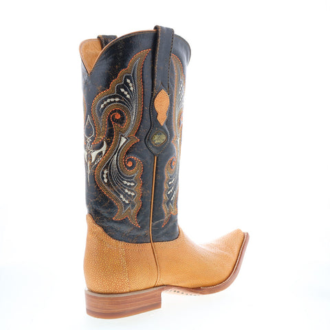 Los Altos XXX-Toe Stingray Jewel Mens Brown Wide Cowboy Western Boots