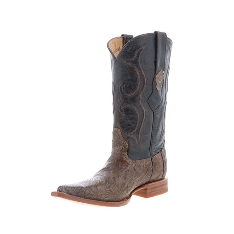 Los Altos XXX-Toe Stingray Jewel Finish Mens Brown Wide Cowboy Western Boots