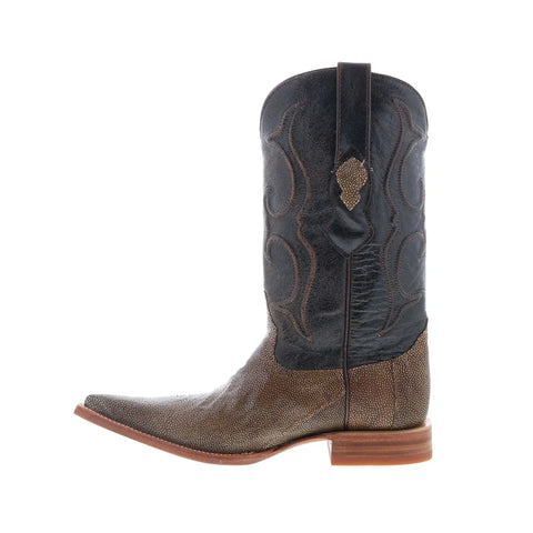 Los Altos XXX-Toe Stingray Jewel Finish Mens Brown Wide Cowboy Western Boots